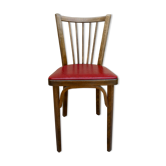 Baumann bistro chair, in wood and skai