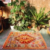 Old turkish Oushak rug 125x84 cm vintage carpet