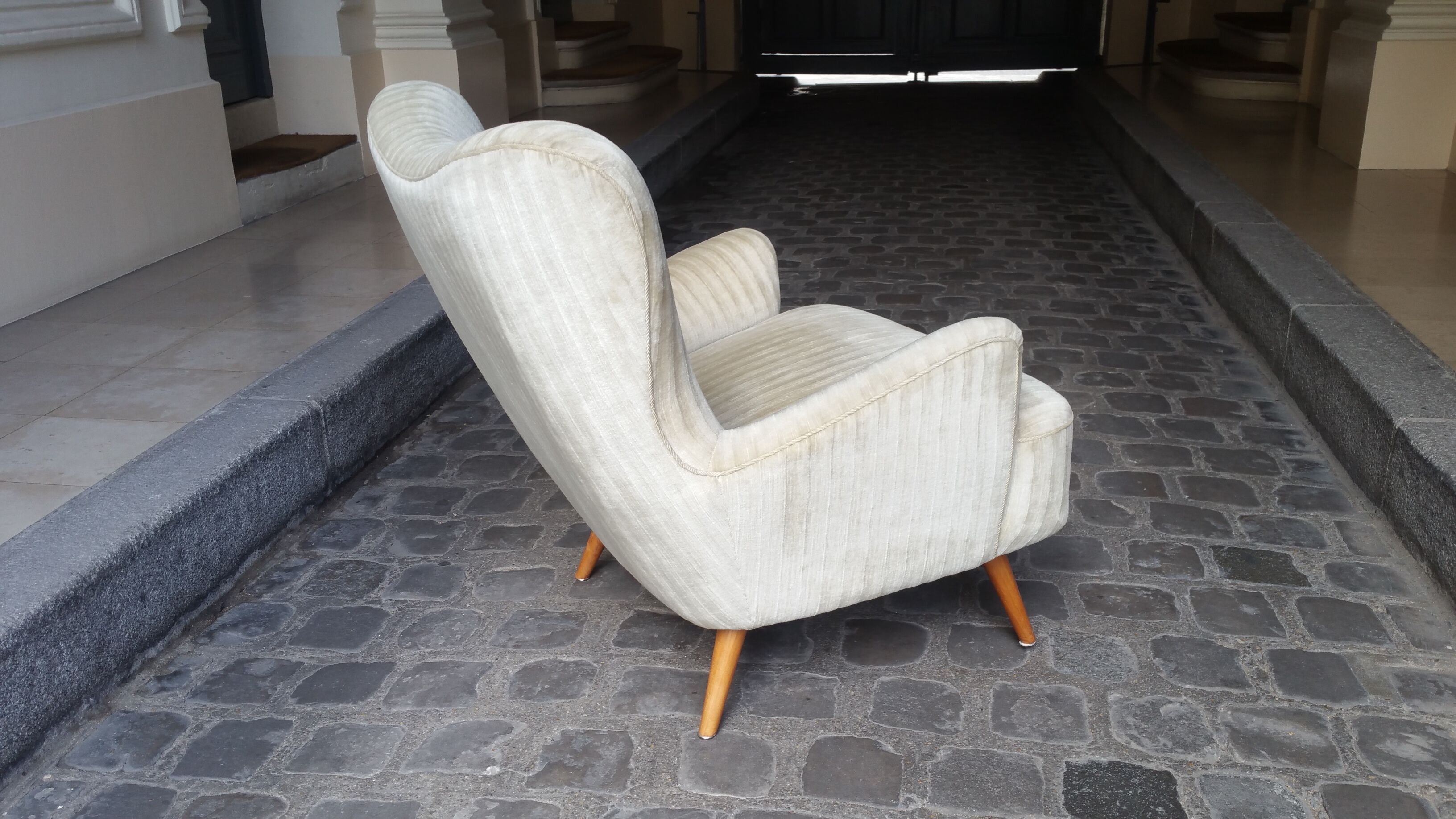 Organic wingback chairs in the 50-60s vintage armchair