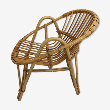 Rattan chair for vintage children