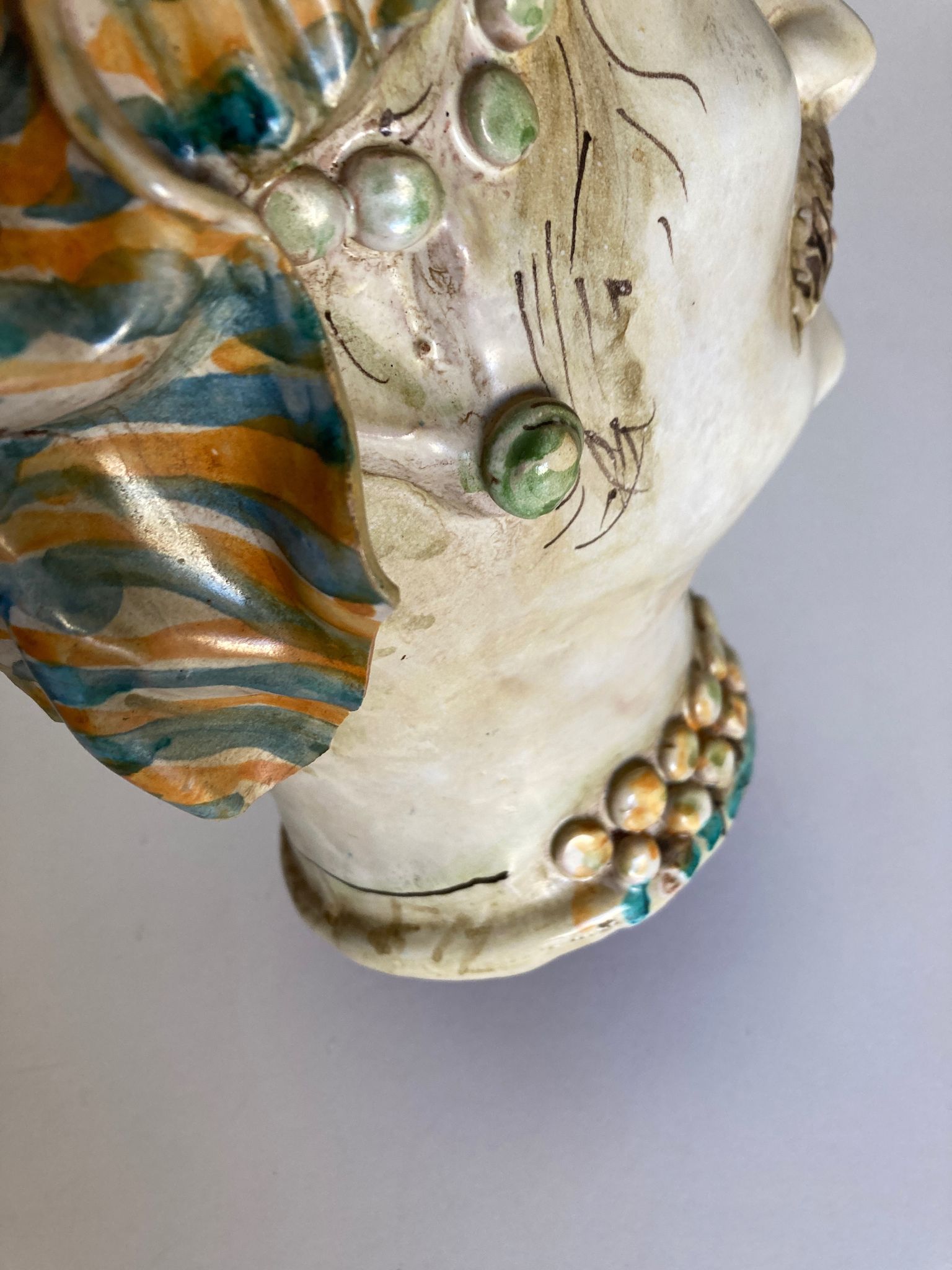 Vase céramique italienne Caltagirone Sicile 1960