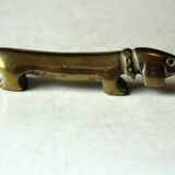 Brass dog paperweight, vintage from the 1970s