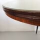 Vintage Beech and Walnut Dining Table with an Oval Gray Glass Top, Italy