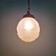 Art Deco suspension in frosted pressed glass, 1930s