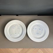 Pair of Picasso plates in Limoges porcelain - Ref 1324