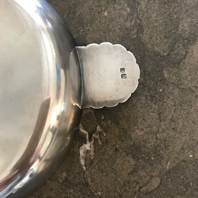 Silver metal trinket bowl