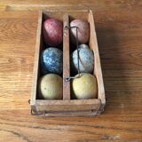 Old wooden ball game in its box