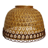 Wicker rattan pendant lampshade