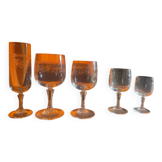 Matignon Cristal d’Arques glasses