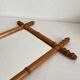 Antique bamboo-style wooden mirror