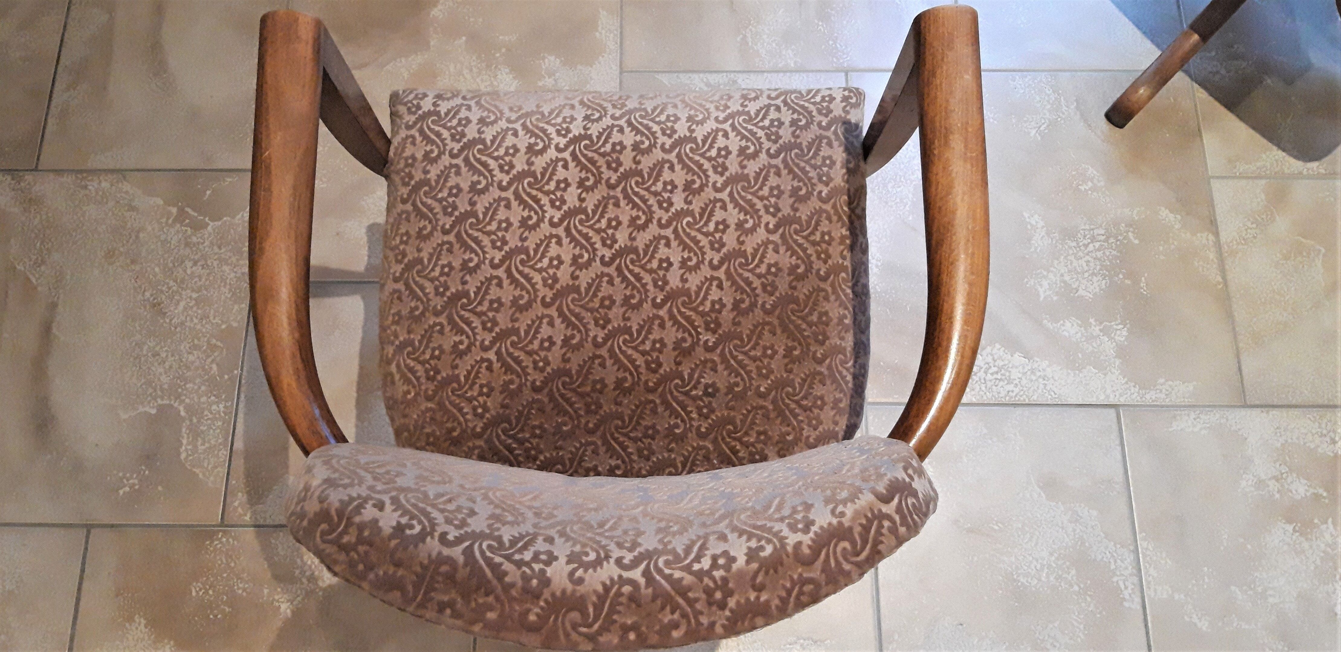 Fauteuil bridge velours