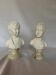Biscuit and marble bust of Alexandre and Louise Brogniart