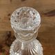 Pair of Arques crystal glass carafes, diamond point pattern, with their stoppers