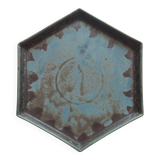 Assiette Denbac en grès hexagonale