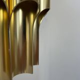 Vintage bent karlby "pan" wall lamp, brass, lyfa denmark 1960