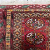 Handmade vintage Afghan Ersari mat 46cm x 50cm 1960s