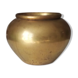 Gold solid brass art deco pot cover