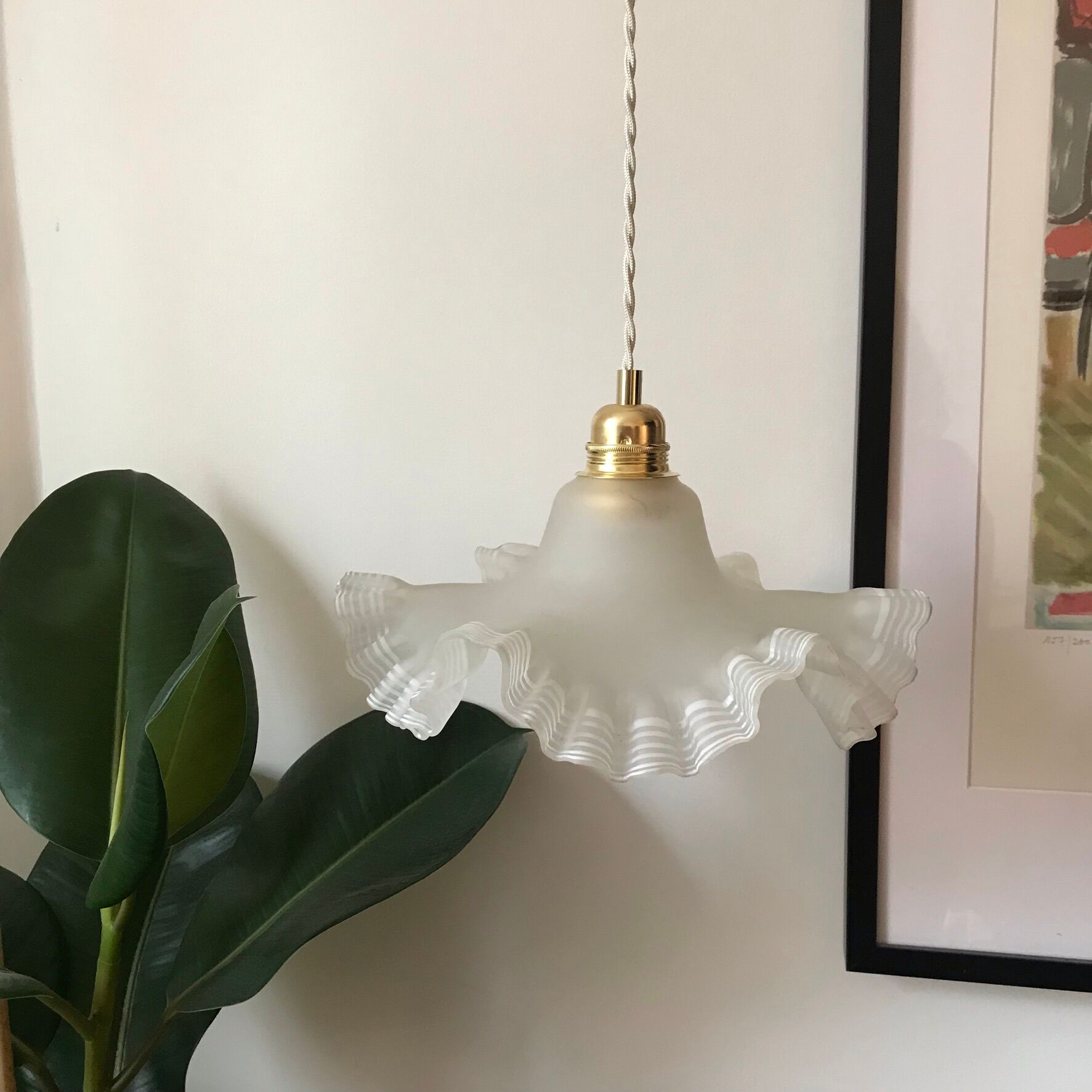 Glass suspension 50s - luminaire - chandelier