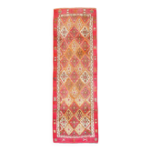 Tapis de couloir vintage saumon et pêche pour cuisine, 93x290 cm