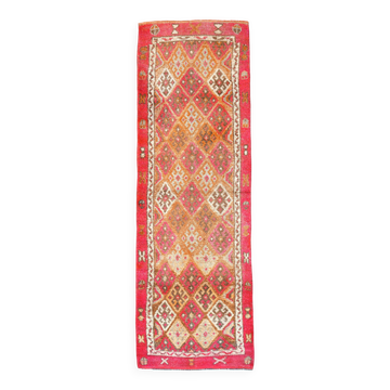 Tapis de couloir vintage saumon et pêche pour cuisine, 93x290 cm