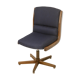 Fauteuil de bureau vintage pivotant en bois année 70