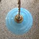 Blue Clichy glass Art Deco suspension