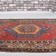 Tapis floral rouge et marron sku A32