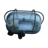 Wall lamp porthole lamp bakelite and glass with grid