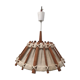 Hanging lamp in linen wood and wool