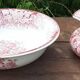 Old toilet set in Pexonne Earthenware Model Flowers FF Vintage
