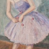 Tableau d'une danseuse art déco par Gontran Sedille