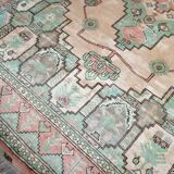 Afghan rug in pastel colors