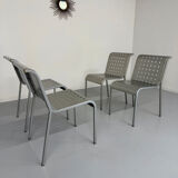 4 chaises en aluminium design italien des années 90 Calligaris italy