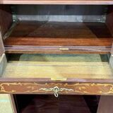 Louis XV cabinet in rosewood, oak and marble top, work from the 70s