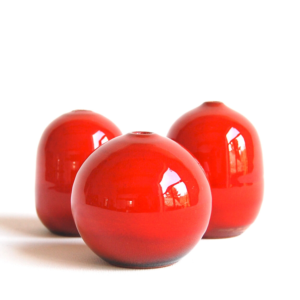 Trio of red ceramics Antonio Lampecco