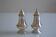 Salt and pepper shaker set, silver-plated metal, Mappin & Webb's Prince's Plate.