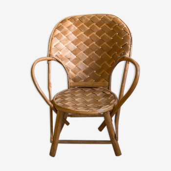 Vintage rattan chair for children