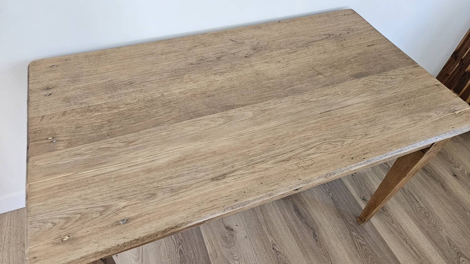 Solid wood farmhouse table