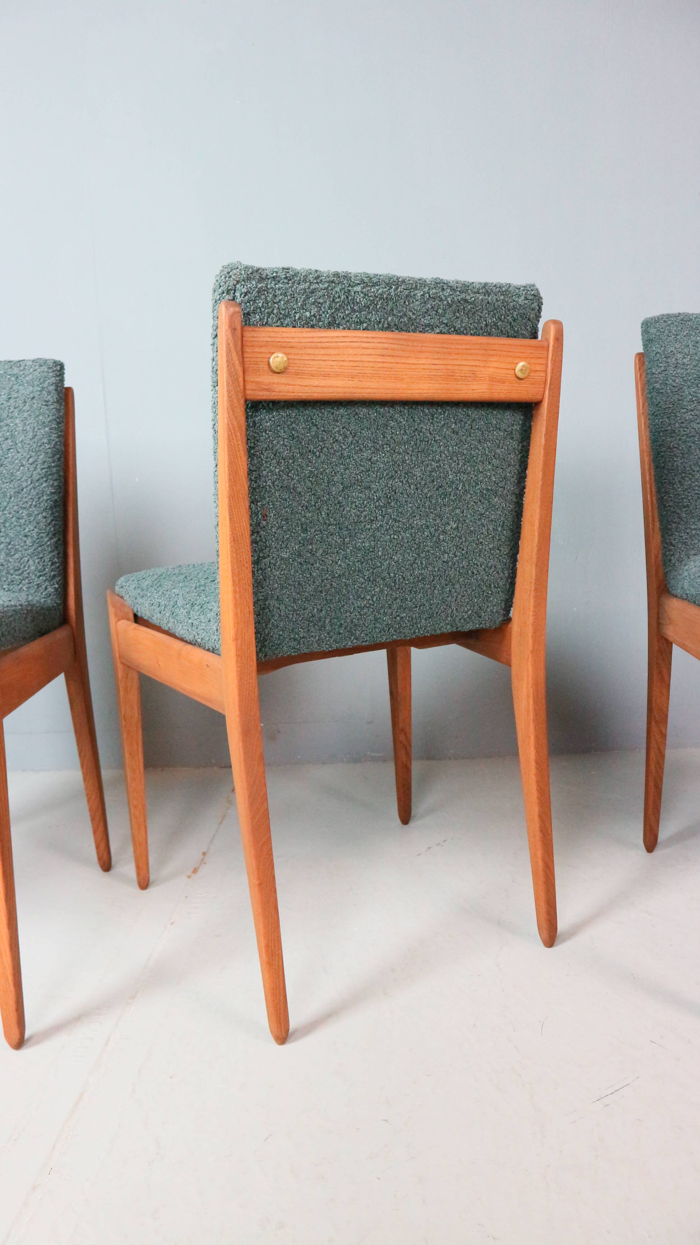 Set of four dining chairs by ISA Bergamo, 1960s.