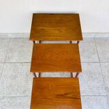 Teak nesting table