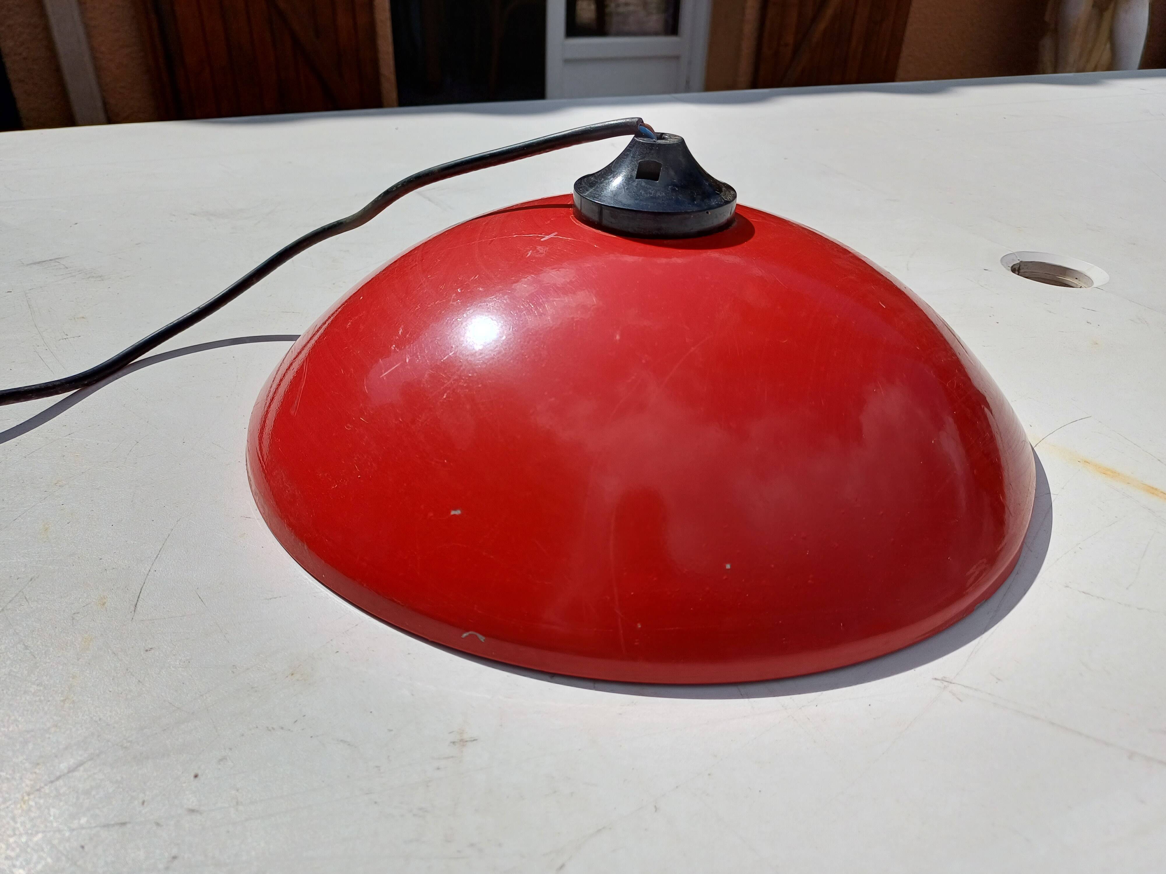 Vintage red metal suspension