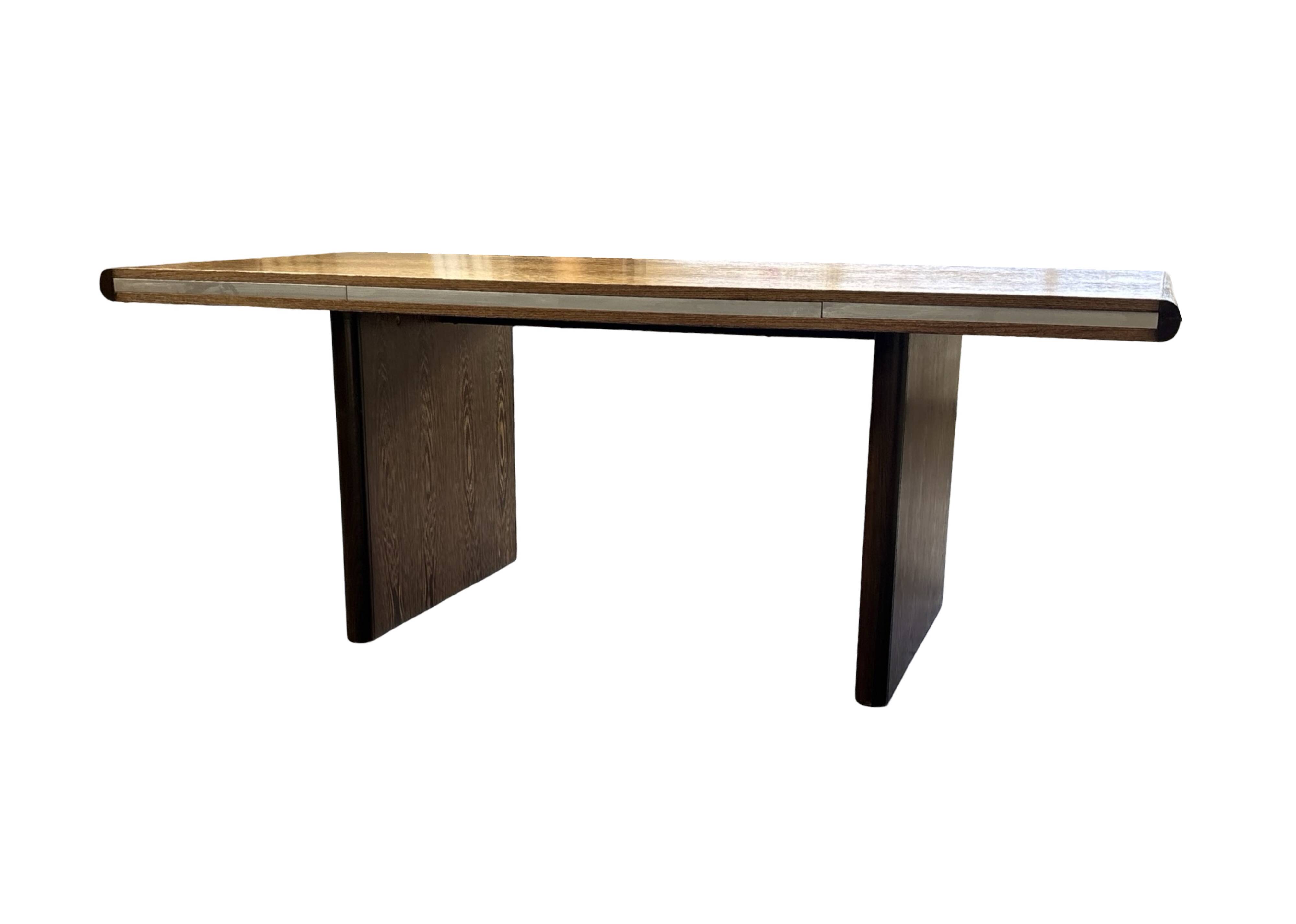 Vintage executive desk - large desk wenge 70s design