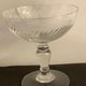 6 old champagne glasses in blown crystalline
