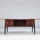 Scandinavian executive desk in rosewood with bar Denmark 1960
