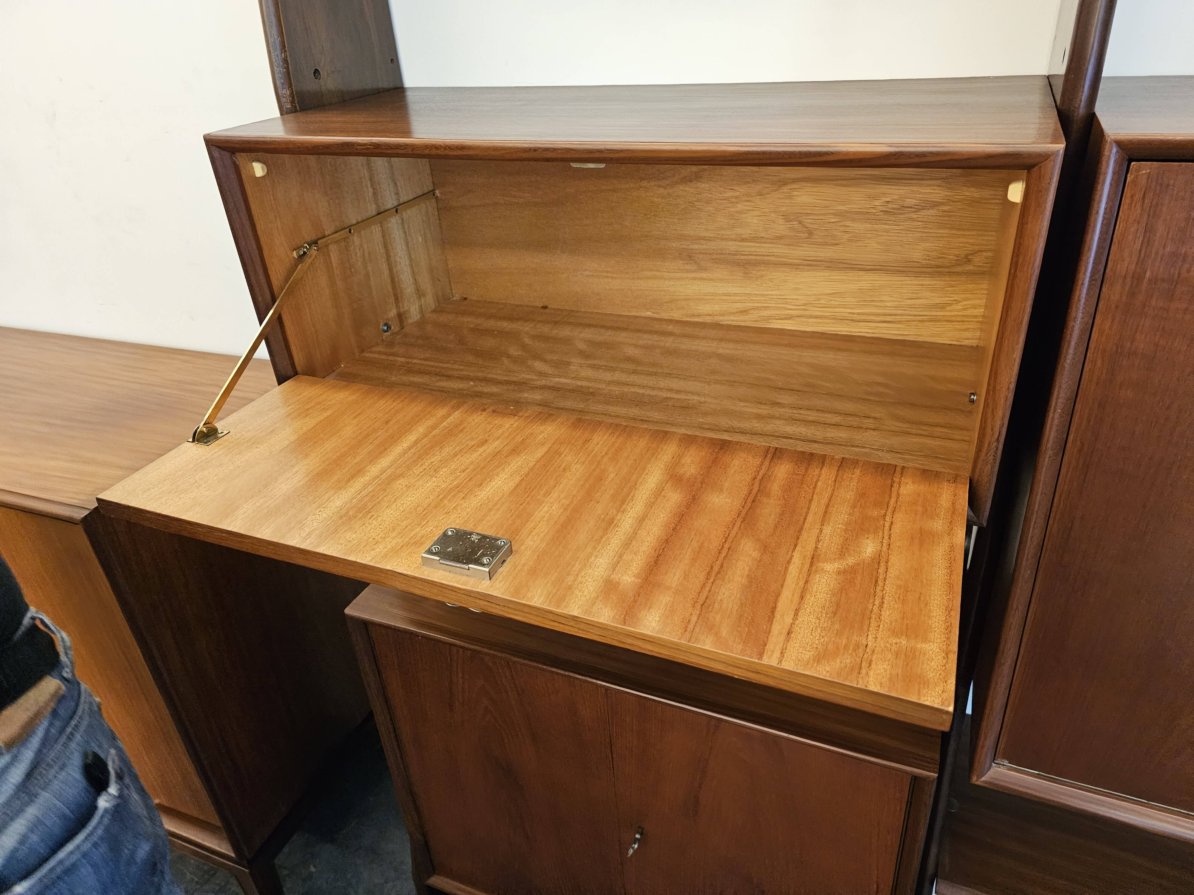 Wall unit wall cabinet teak vintage Dutch Design
