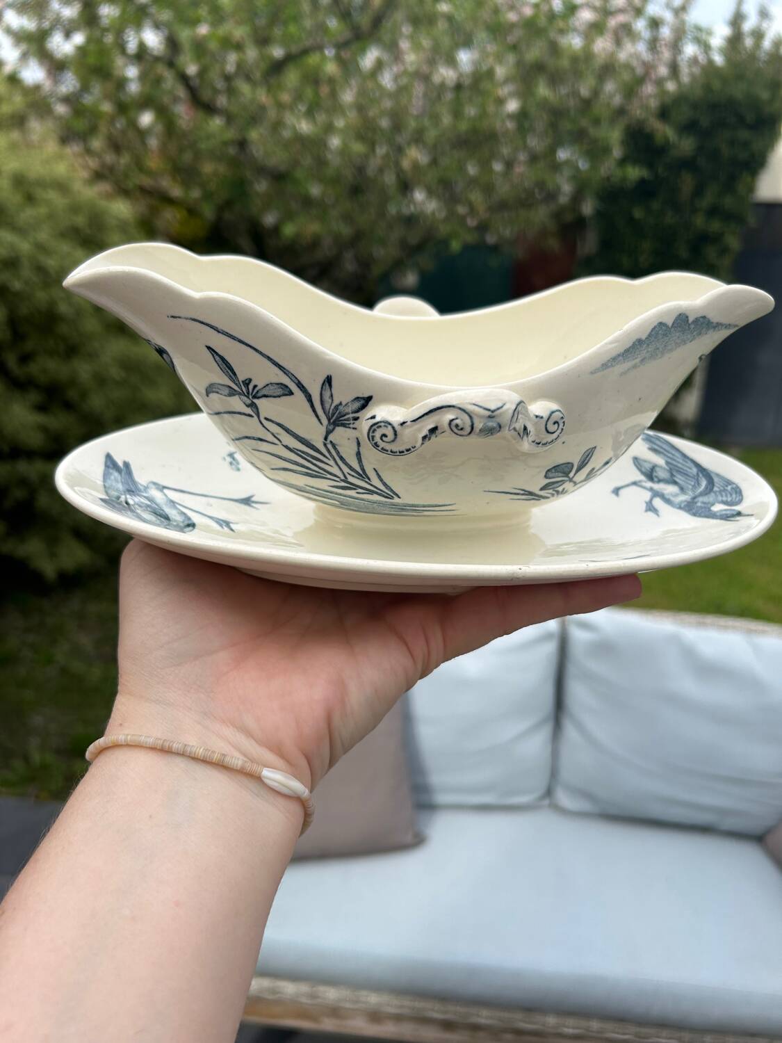 Saucière Lunéville Keller et Guerin Cigogne
