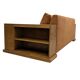 Key Largo Hugues Chevalier sofa Art Deco style in sycamore and suede