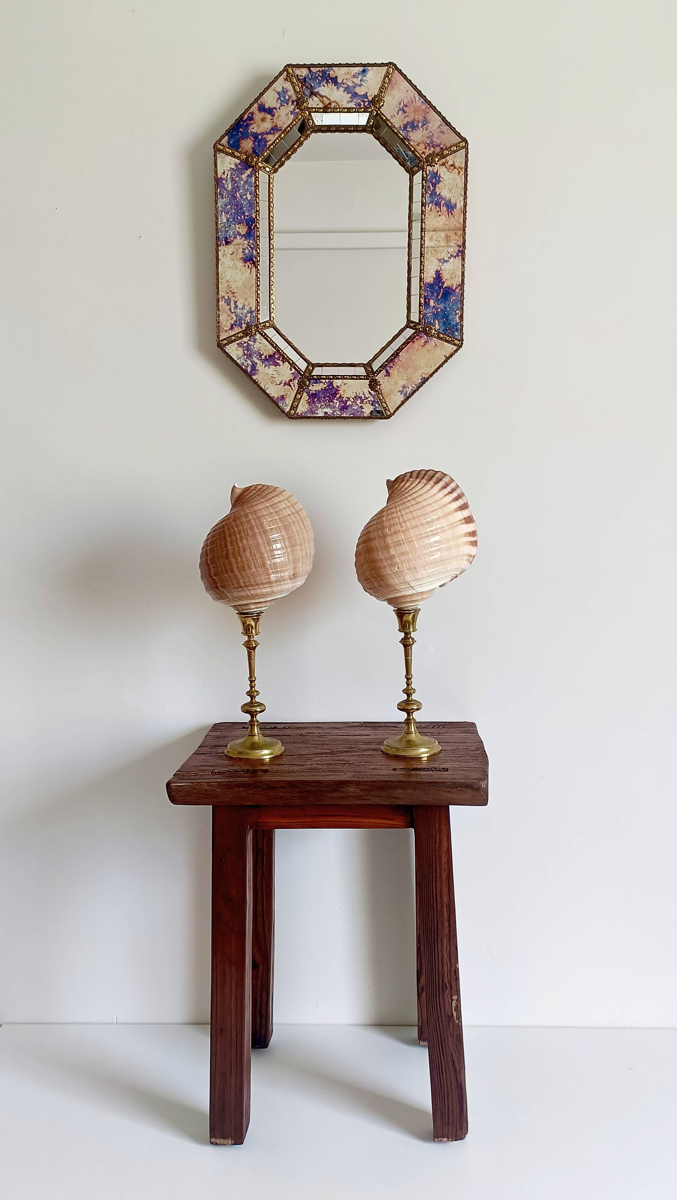 Venetian Modern Octagonal Wall Mirror, Handcrafted in Spain, Dated 1989