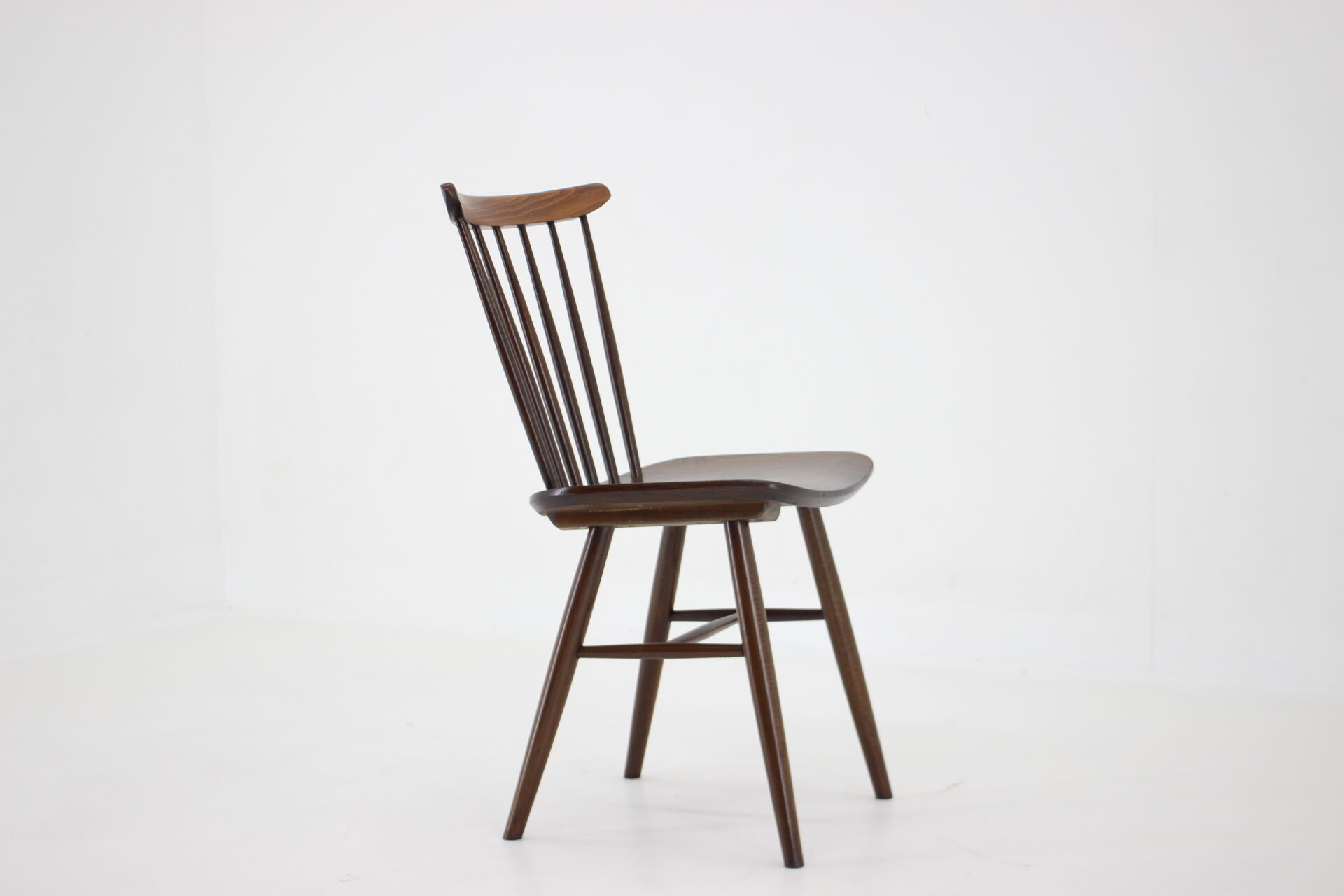 1970s Beech dining chair, Czechoslovakia