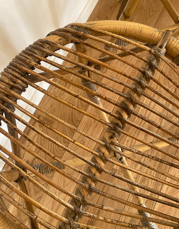 Lot 4 chaises rotin d'Audoux & Minnet